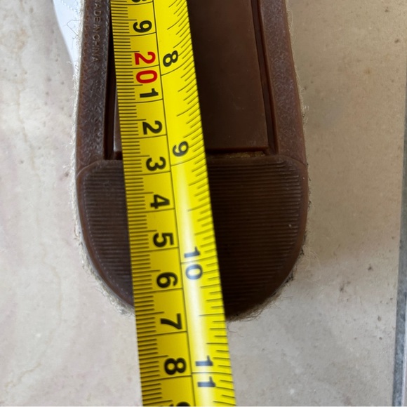 Talbots Women's Flats Size 8.5 White/Black Izzy Quilted Soft Nappa Espadrille - Picture 9 of 10